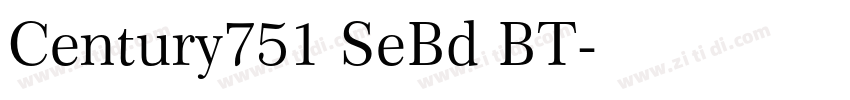 Century751 SeBd BT字体转换